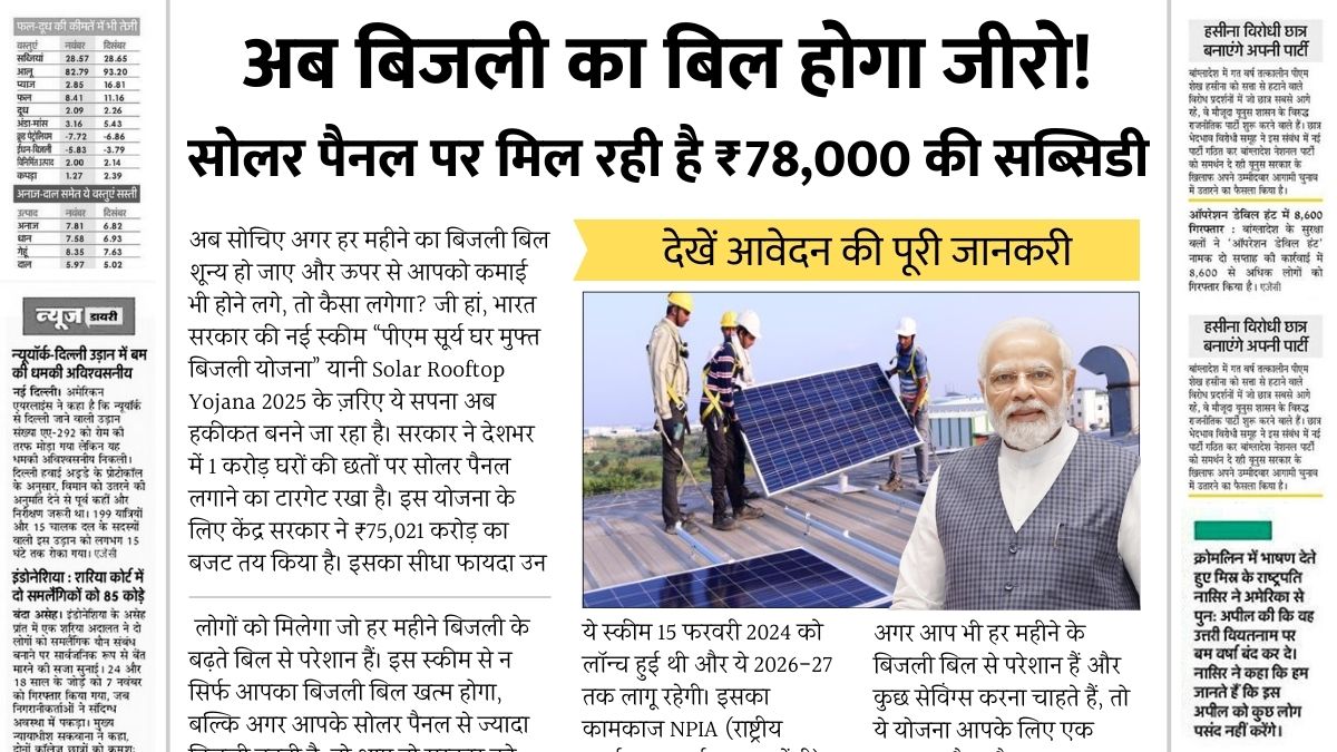 Solar Rooftop Yojana 2025